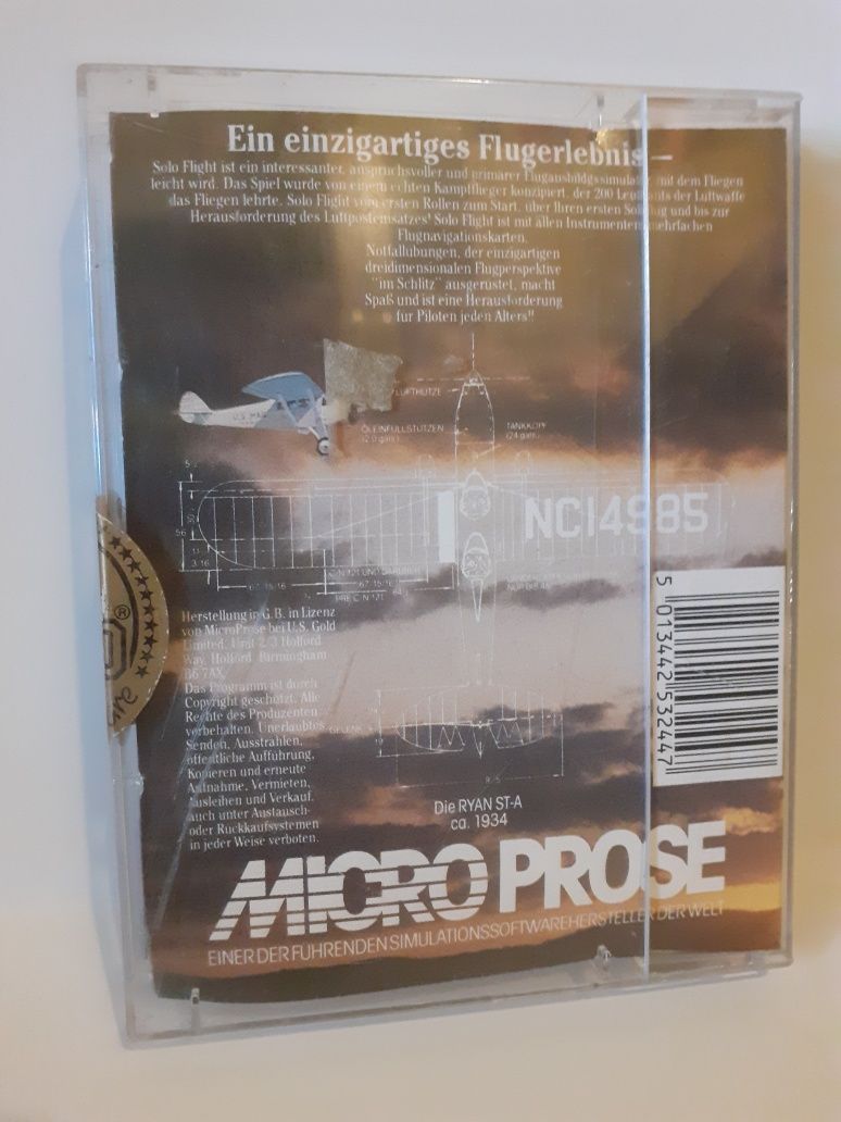 Solo Flight 2nd Edition Commodore C64 Vintage