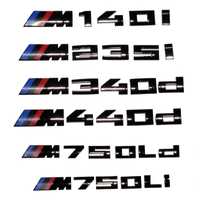Emblema M140i, M235i, M340d, M440d, M750Ld, M750Li negru, pentru BMW