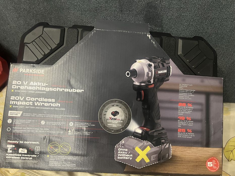Masina de insurubat fara fir Parkside 20V