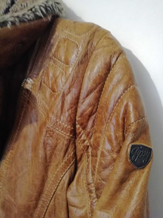 кожено яке размер М