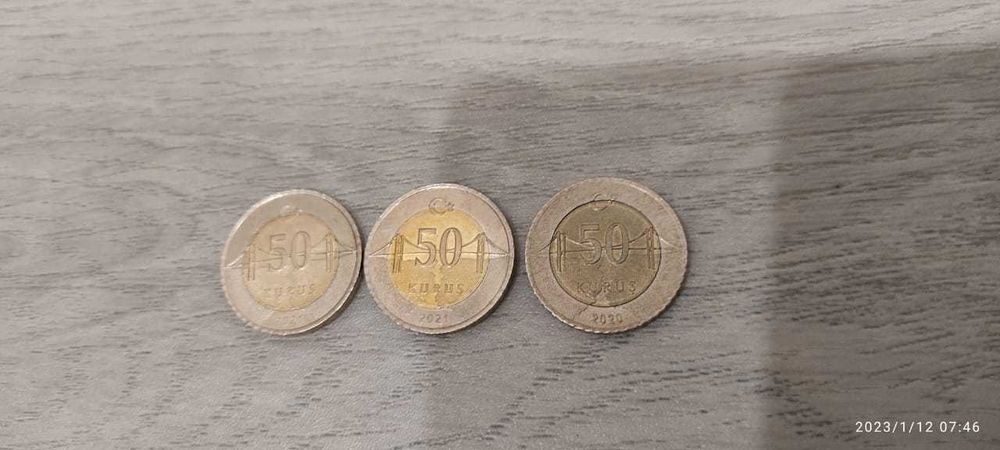 Монета Турция 50 куруш 2020 года поллиры
