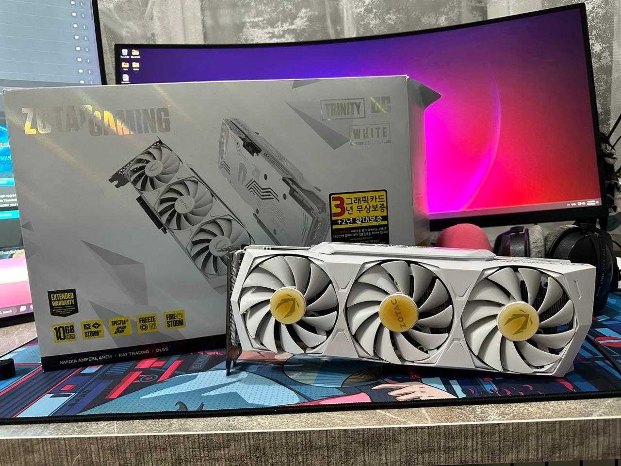 Редкая RTX 3080 ZOTAC GAMING GeForce Trinity OC White Edition