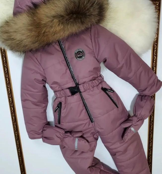 Комбензон на девочку 4-6 лет,зима холодная осень,мех отстегиваеться