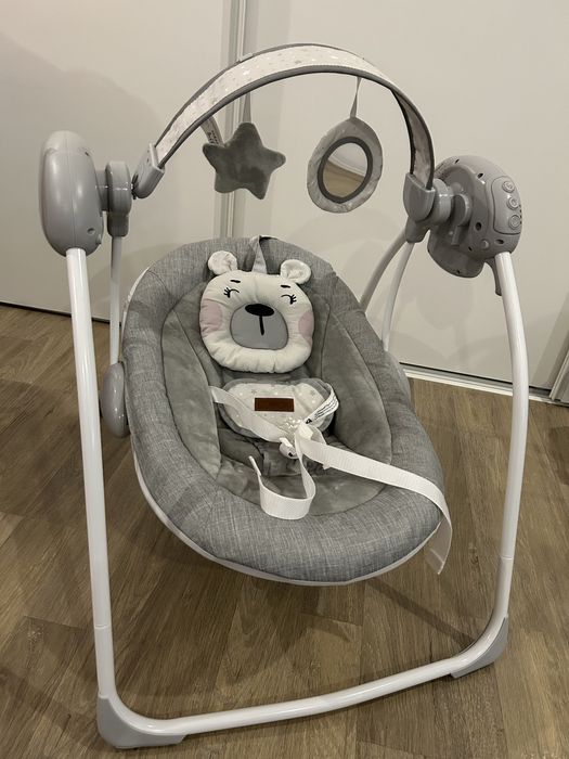 Leagan electric balansoar bebelusi MOMI LISS Bear Pink