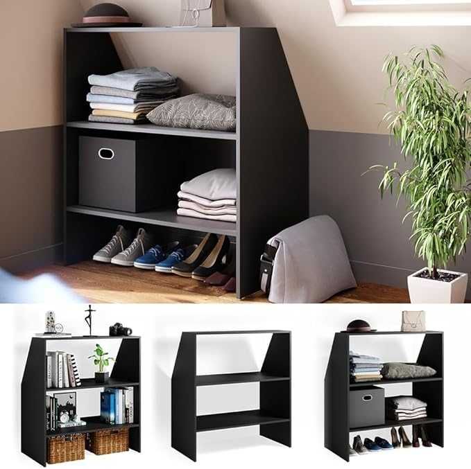 Скосен покривен рафт Vicco, антрацит, 90 x 100 см