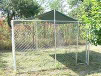 Țarc / Cusca / Padoc pentru câini, 3x3m, acoperiș PVC 500g/m² LG