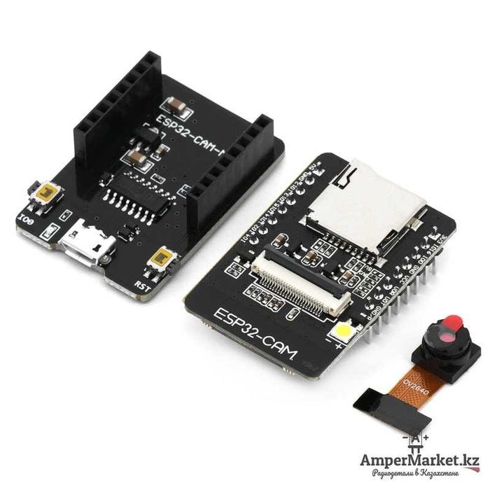 Плата ESP32-CAM с камерой OV2640 и загрузчиком