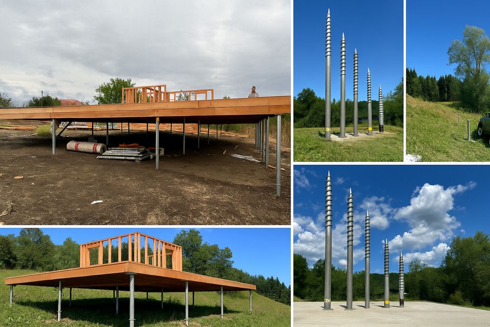 Șuruburi fundație/piloni cabane,case modulare,containere montaj rapid