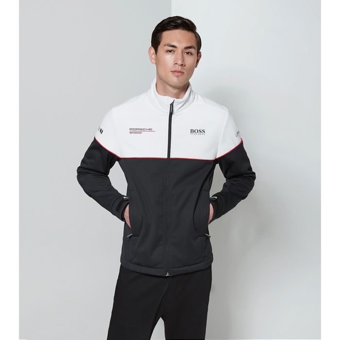 Geaca Barbati Oe Porsche Motorsport Softshell Alb/Negru - Marime XL