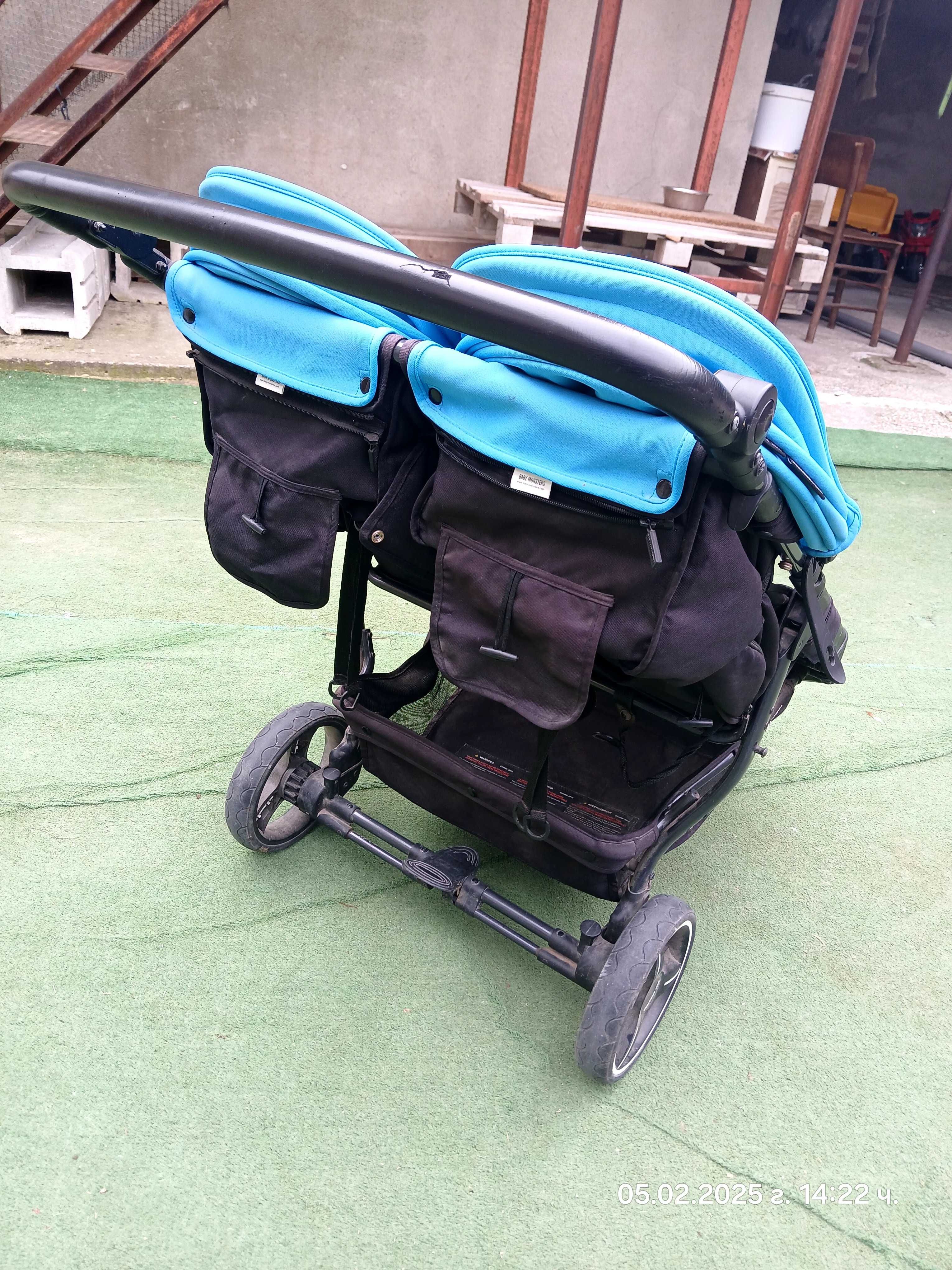 Количка за близнаци Baby monster easy twins