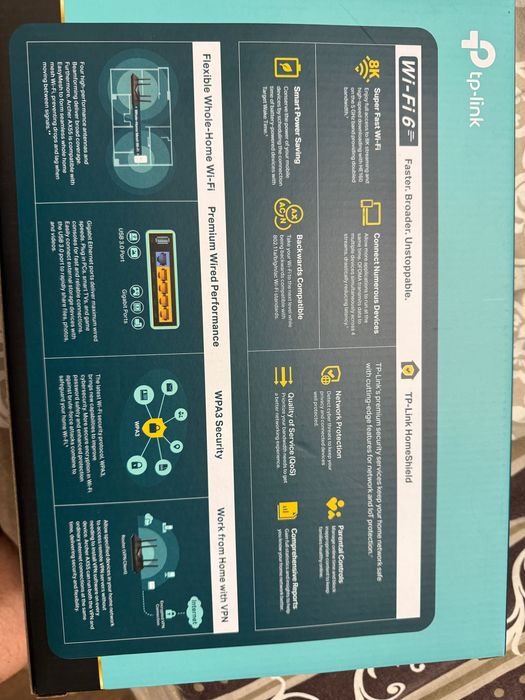 Продавам Рутер TP-LINK ARCHER AX55 /AX3000 Dual-band, WI-FI 6, Gigabit