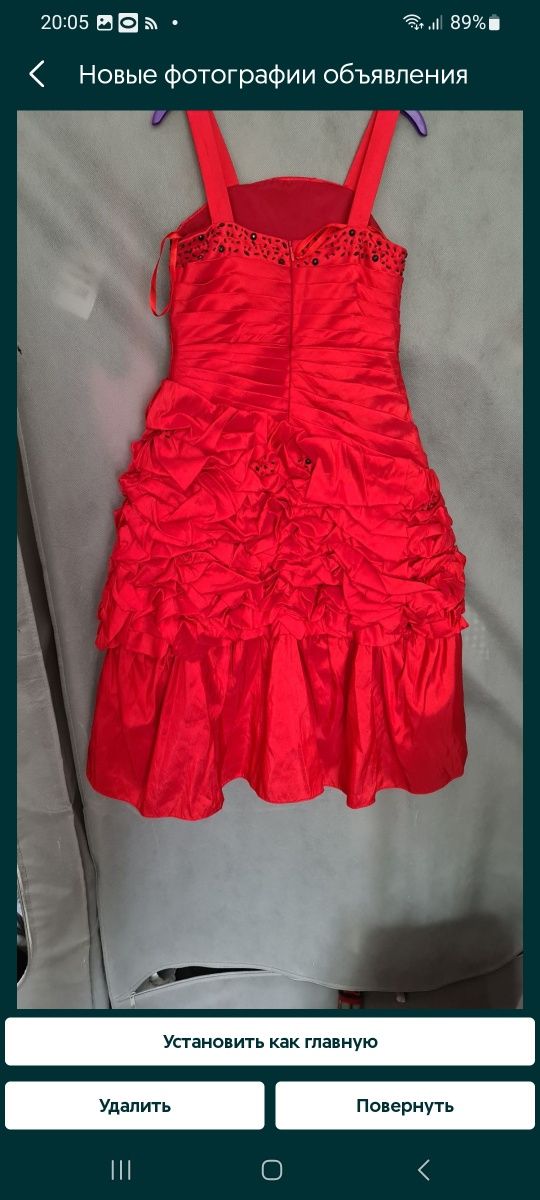 Платье красное трасфермер