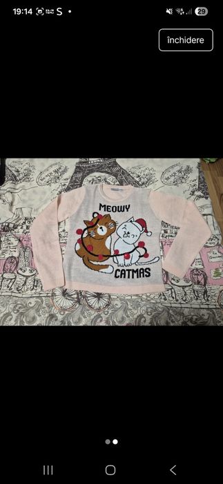 Bluza de copii cu imprimerie de Craciun