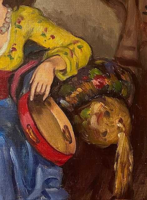 *Tamburina* Tablou VECHI, u/pz- Illencz Lipót (1882-1950-Arad) 80x60+R
