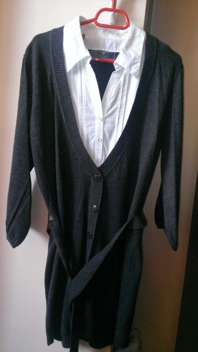 bluza model double look camasa -cardigan