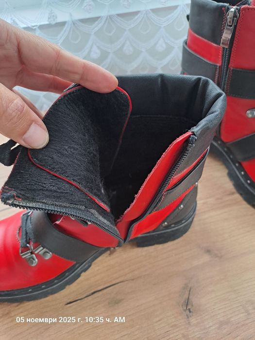 Дамски боти естествена кожа български ,размер 38 номер