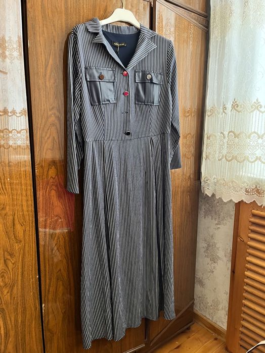 Чёрный женское платье, французской длины, новая