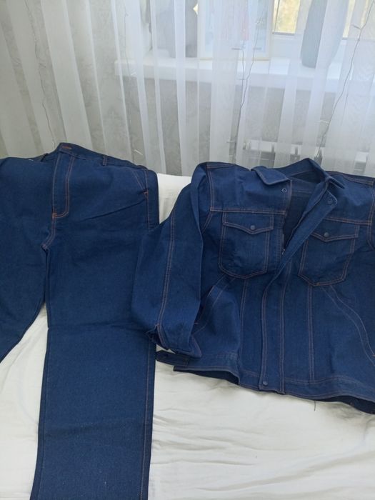 Джинсовый Костюми  брюки (двойка) новый