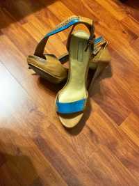 Sandale/ cizme- noi- sandalele albastre purtate de 3 ori