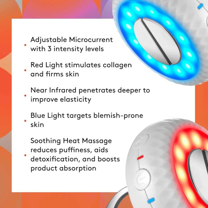 Устройство за тонизиране на лице Magnitone Pebble Pro с микроток и LED