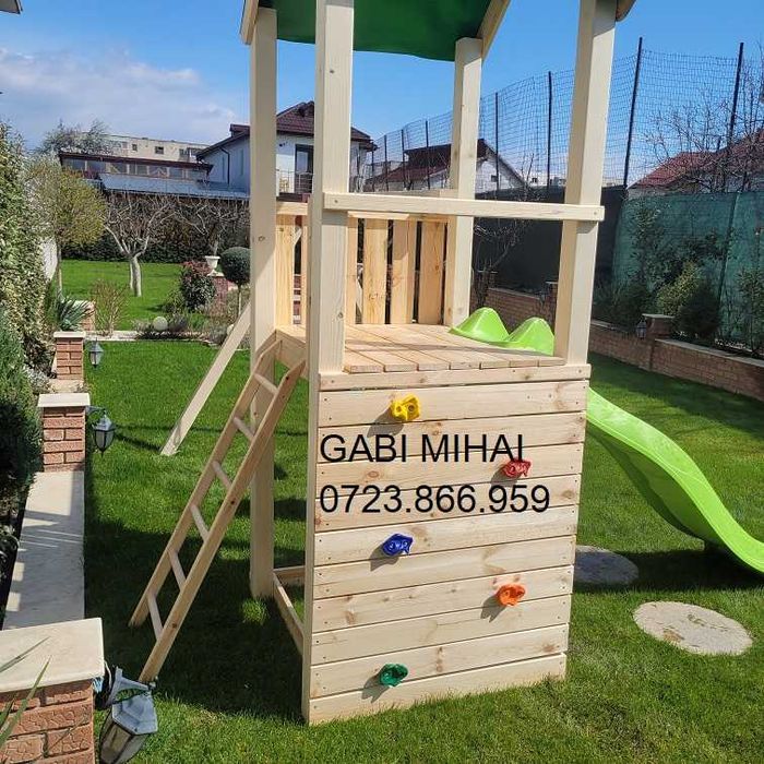 Complex joaca NOU, tobogan XL,2 leagane, turn casuta, Livrare imediata