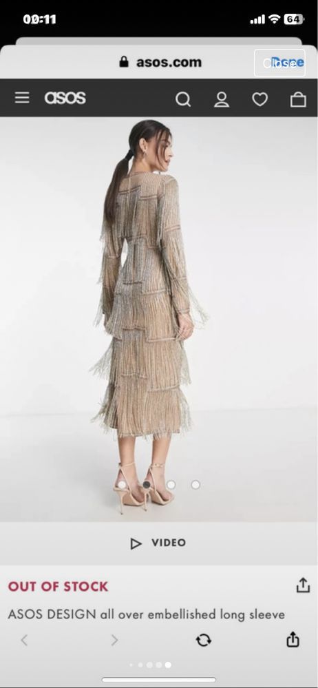 Rochie midi beige asos