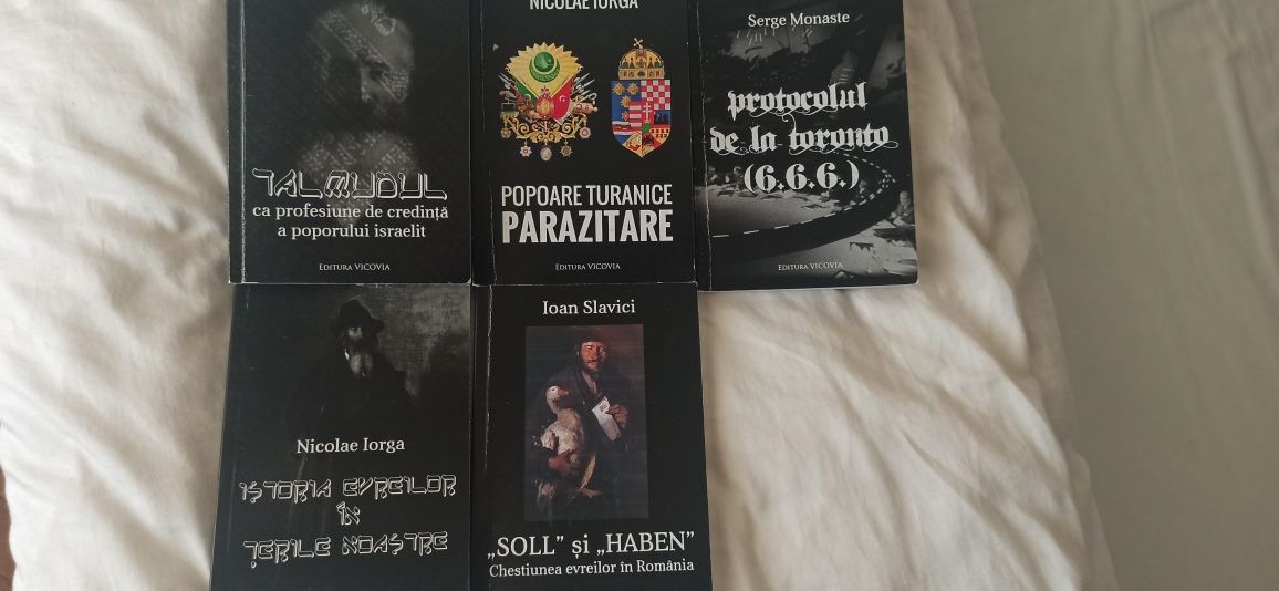 Pachet 5 carti Iorga, Slavici, B.P. Hasdeu, Rohling, Serge Monaste
