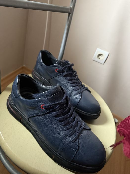 Мъжки спортни кожени обувки естествена кожа