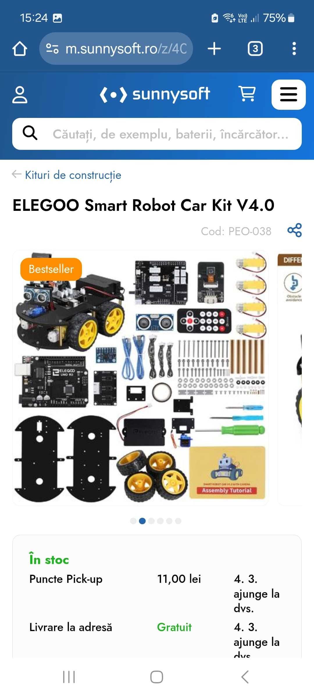 Masina cu Telecomanda Robot Smart car v4.0