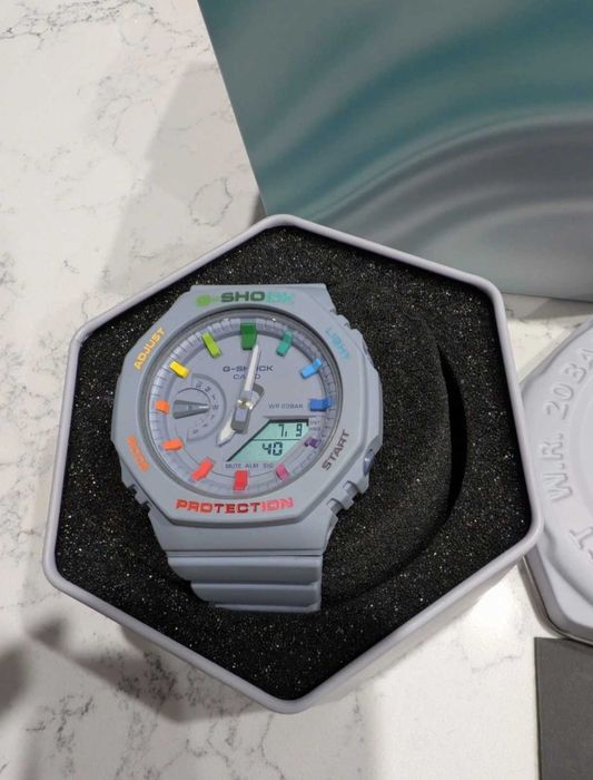 G Shock casioak mini Lavender rainbow - Ifl watches