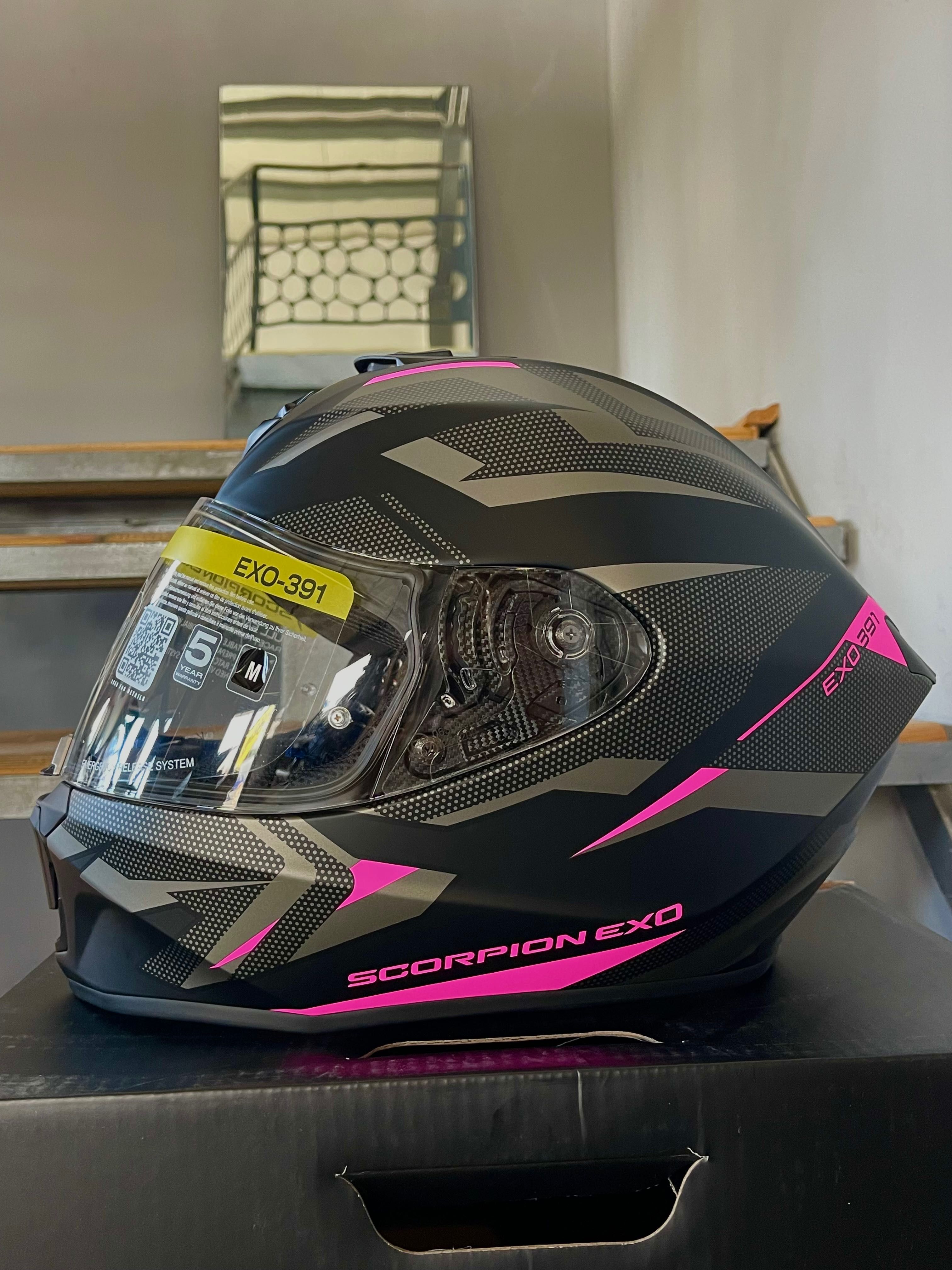 Casca moto Scorpion Exo-391 roz 2025