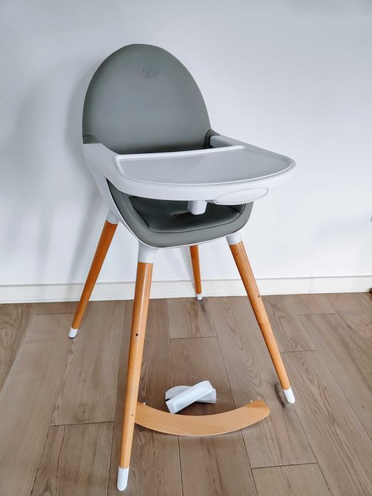 Scaun de masa 2 in 1 Kinderkraft Fini: alb/gri