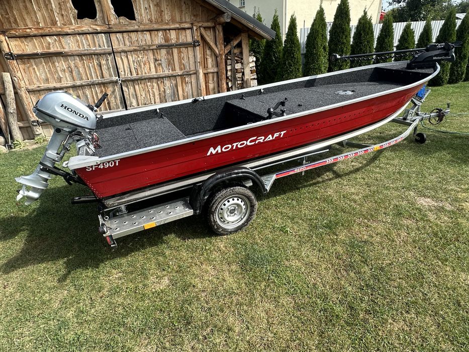 Barca aluminiu Motocraft SF490T, peridoc si motor.