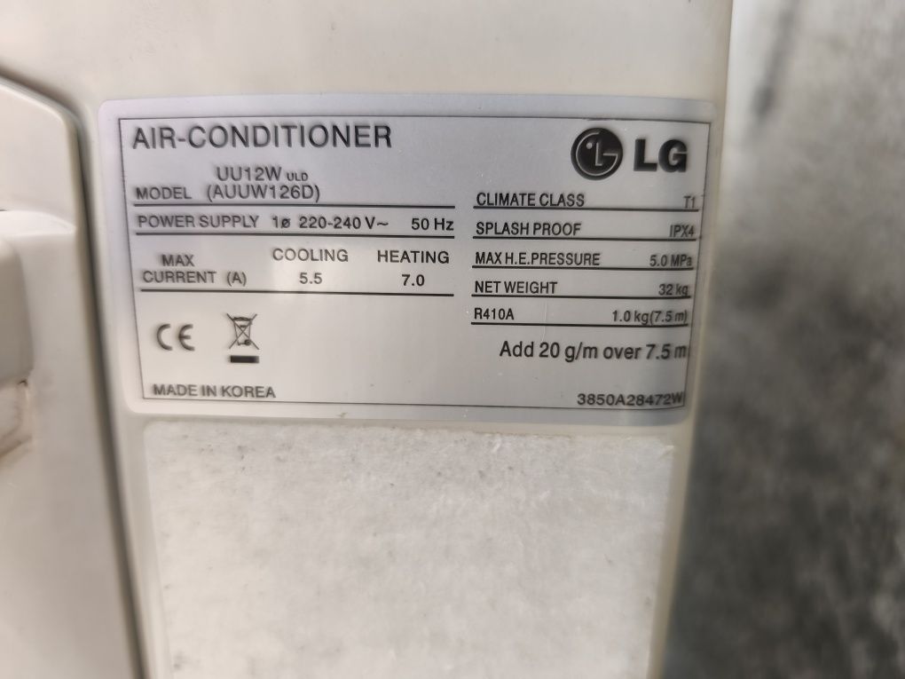 Aer 12000 /18000 btu pardoseală tavan
