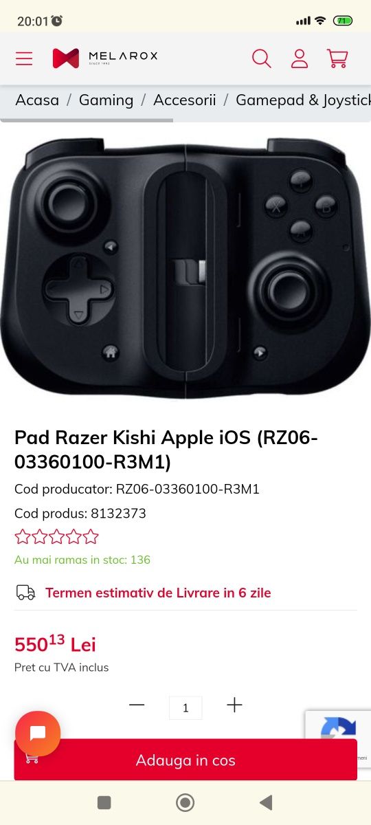 Universal gaming controler pentru IPHONE