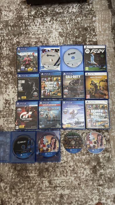 Игры на дисках на Playstation 5 ps 4 пс Mk11 Ufc5 Человек паук 2 Fc24