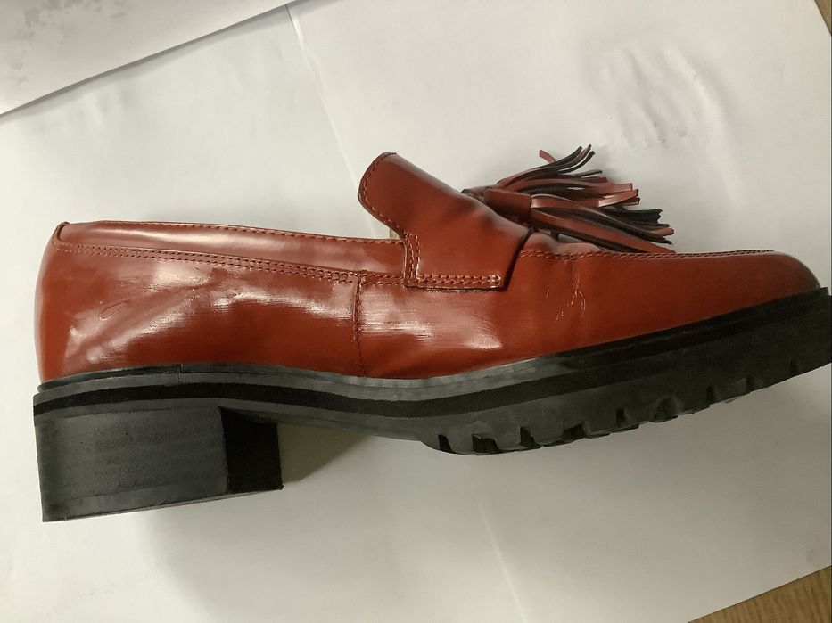 Обувки Кларк,размер 39 ,естествена кожа,винени