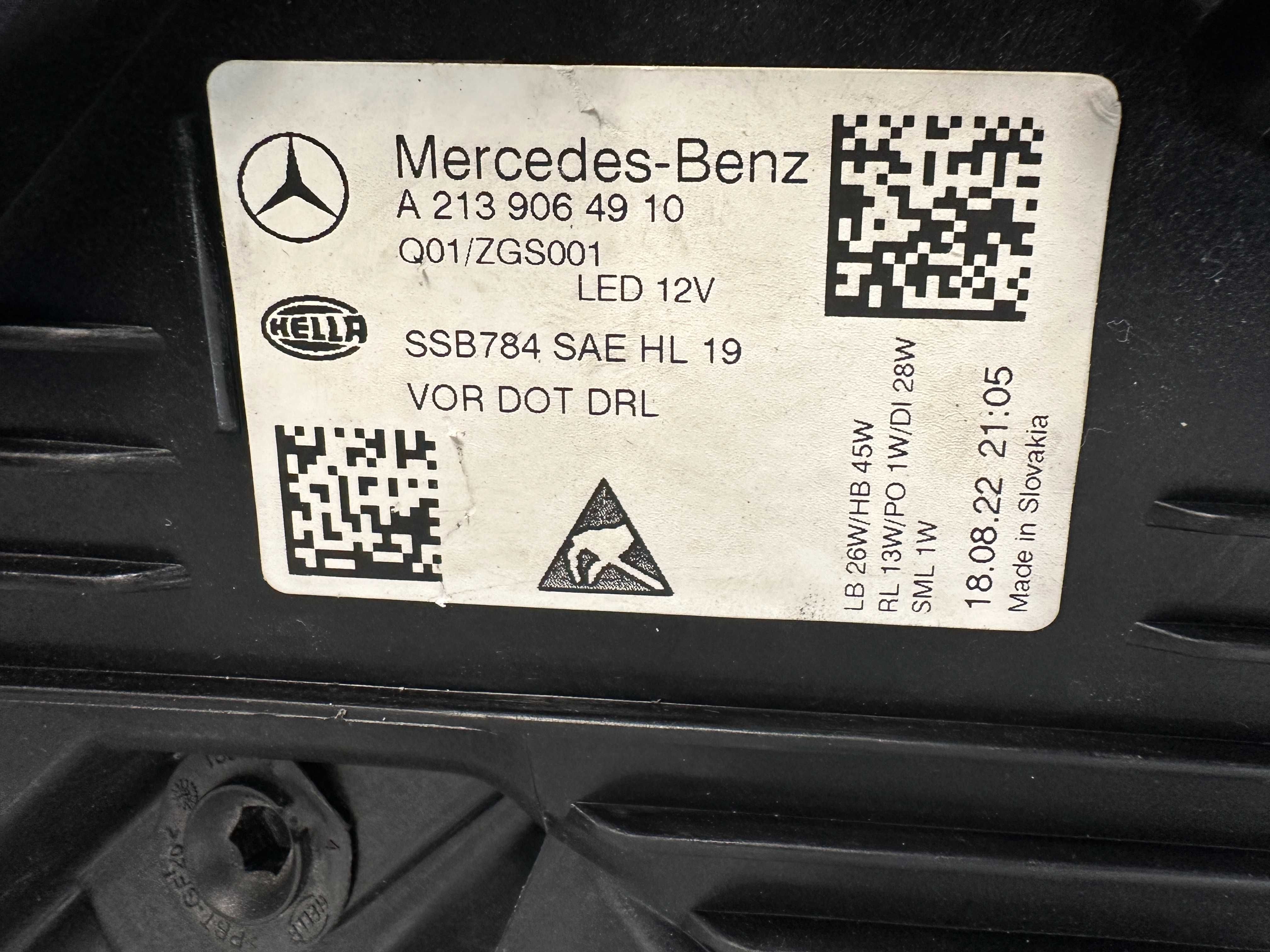 Фар фарове LED Mercedes E W213 Facelift USAfar farove ЛЕД Мерцедес 213