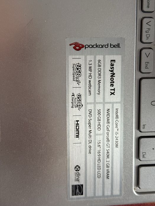 packard bell. Model P5LOS0