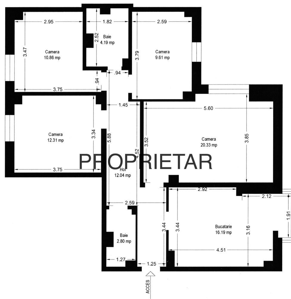 PROPRIETAR: 4 camere Aradului Vest, 88mp, bucatarie mare, 5 clime,boxa