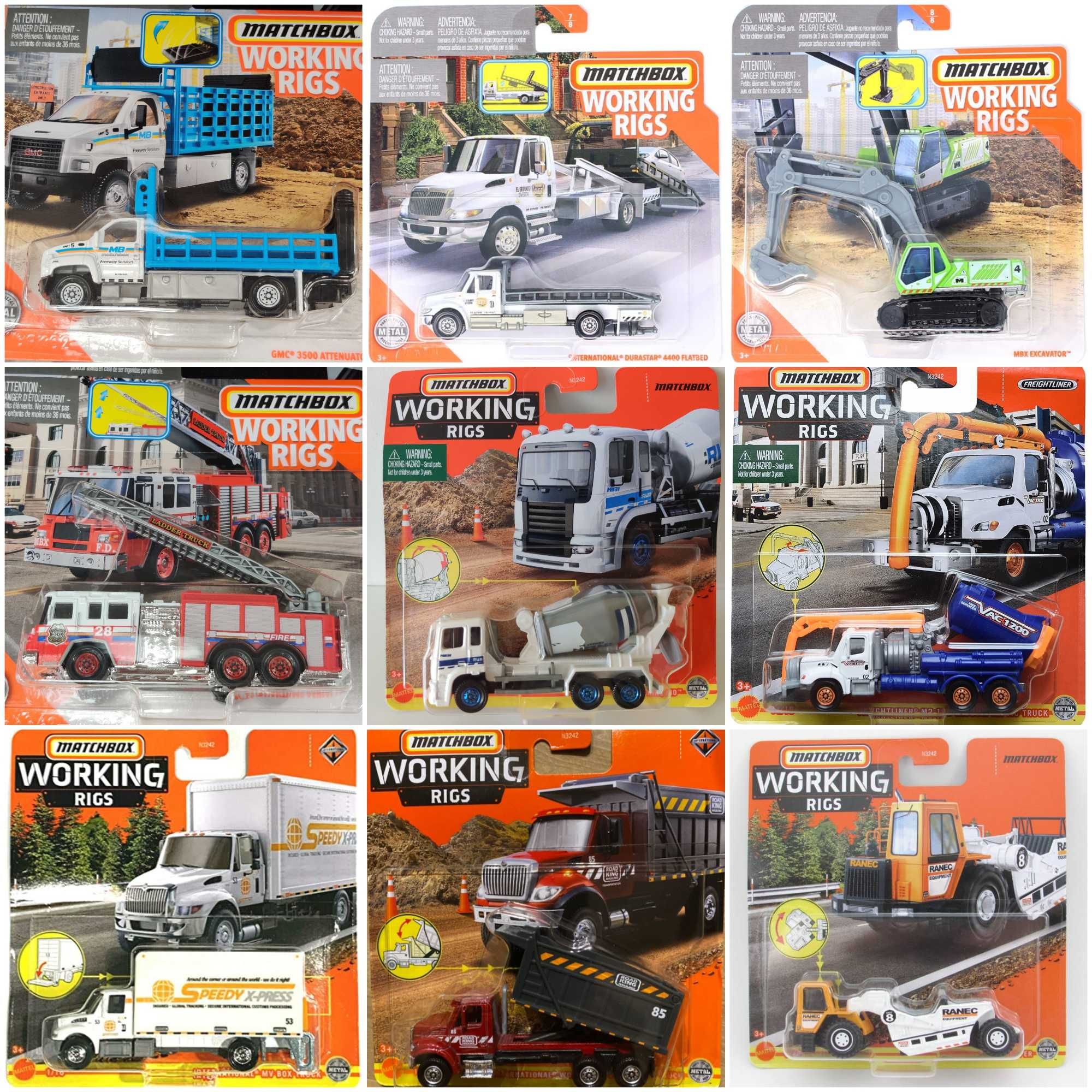 Метални колички Matchbox Collectors Moving Parts Convoys  Working Rigs