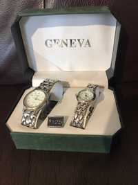Set ceasuri GENEVA: 1 buc. ceas bărbați + 1 buc. ceas femei