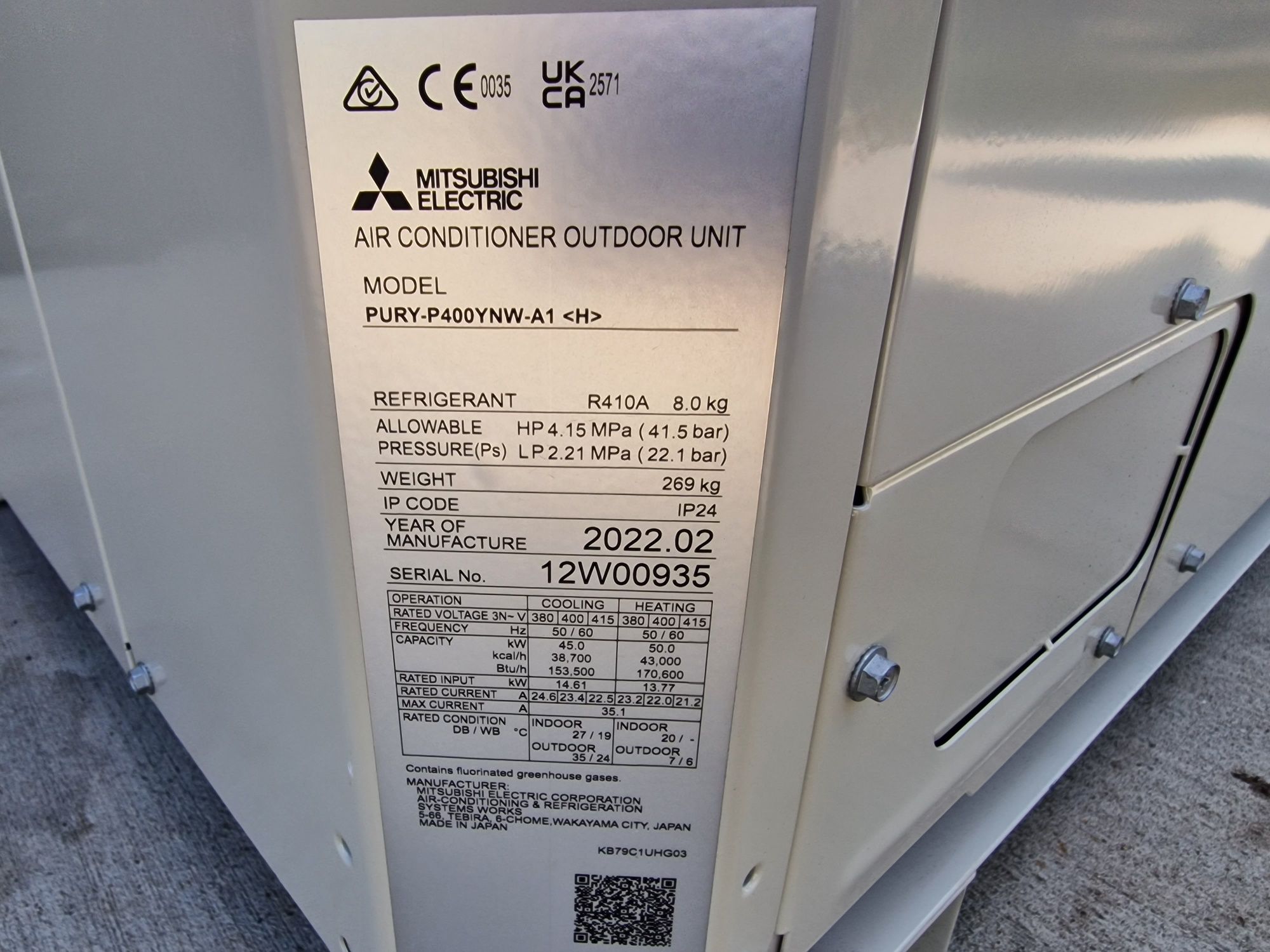 Mitsubishi electric VRF VRV  PURY-P400YNW 50kw отопление термопомпа