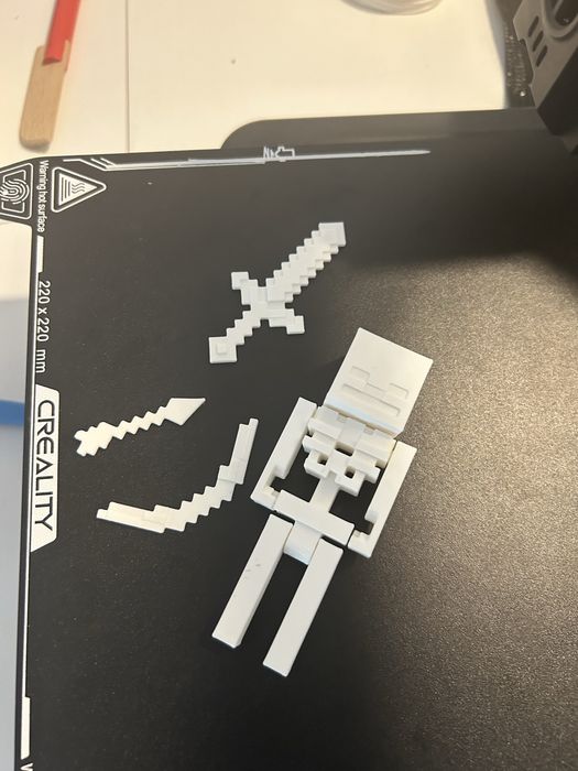 Skeleton Minecraft figurina 3 D printata