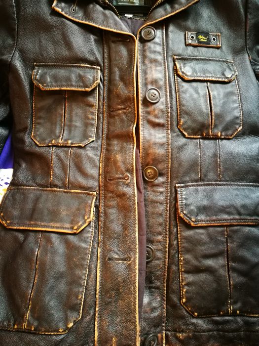 Кожена дамска зимна шуба