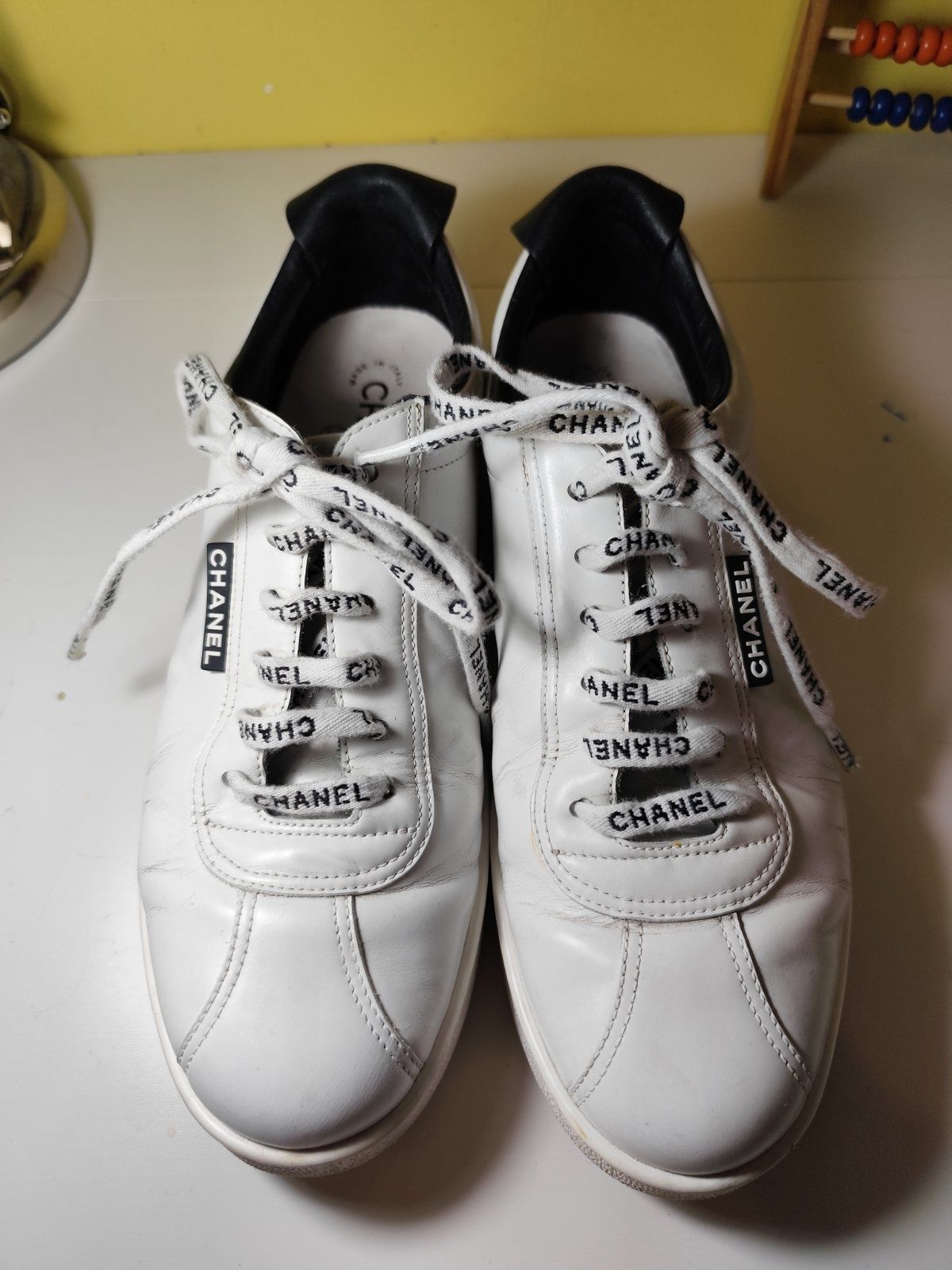 Chanel leather lace-up кецове