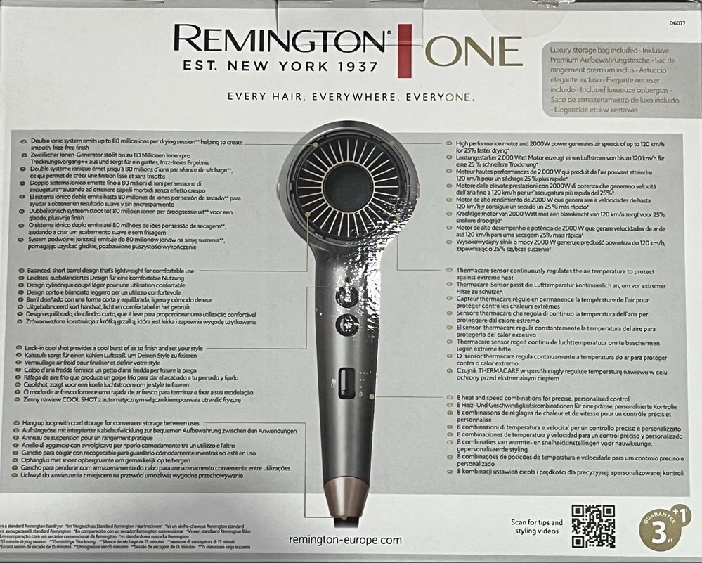 Remington сешоар D6077 ONE Dry Style