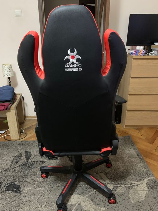 Scaun gaming MYRIA MG7408, negru-rosu