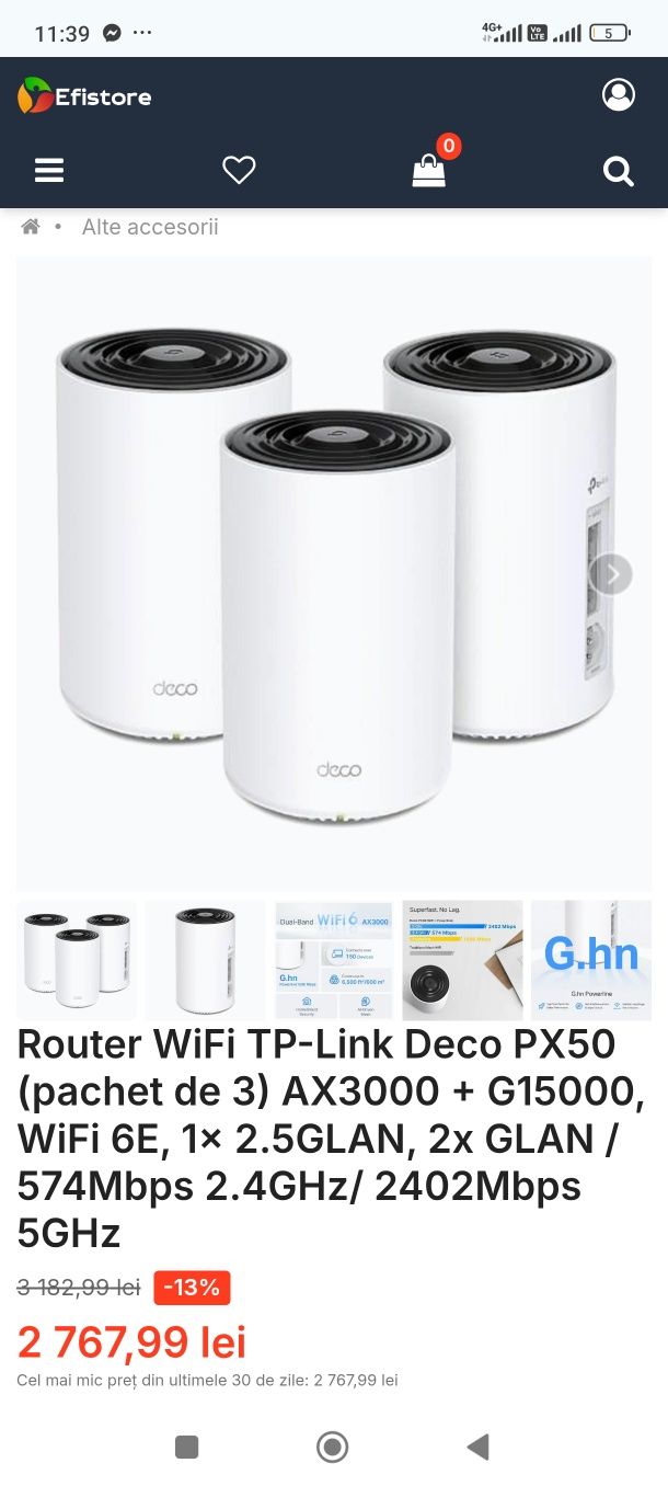 Router Wifi TP-Link Deco PX50
