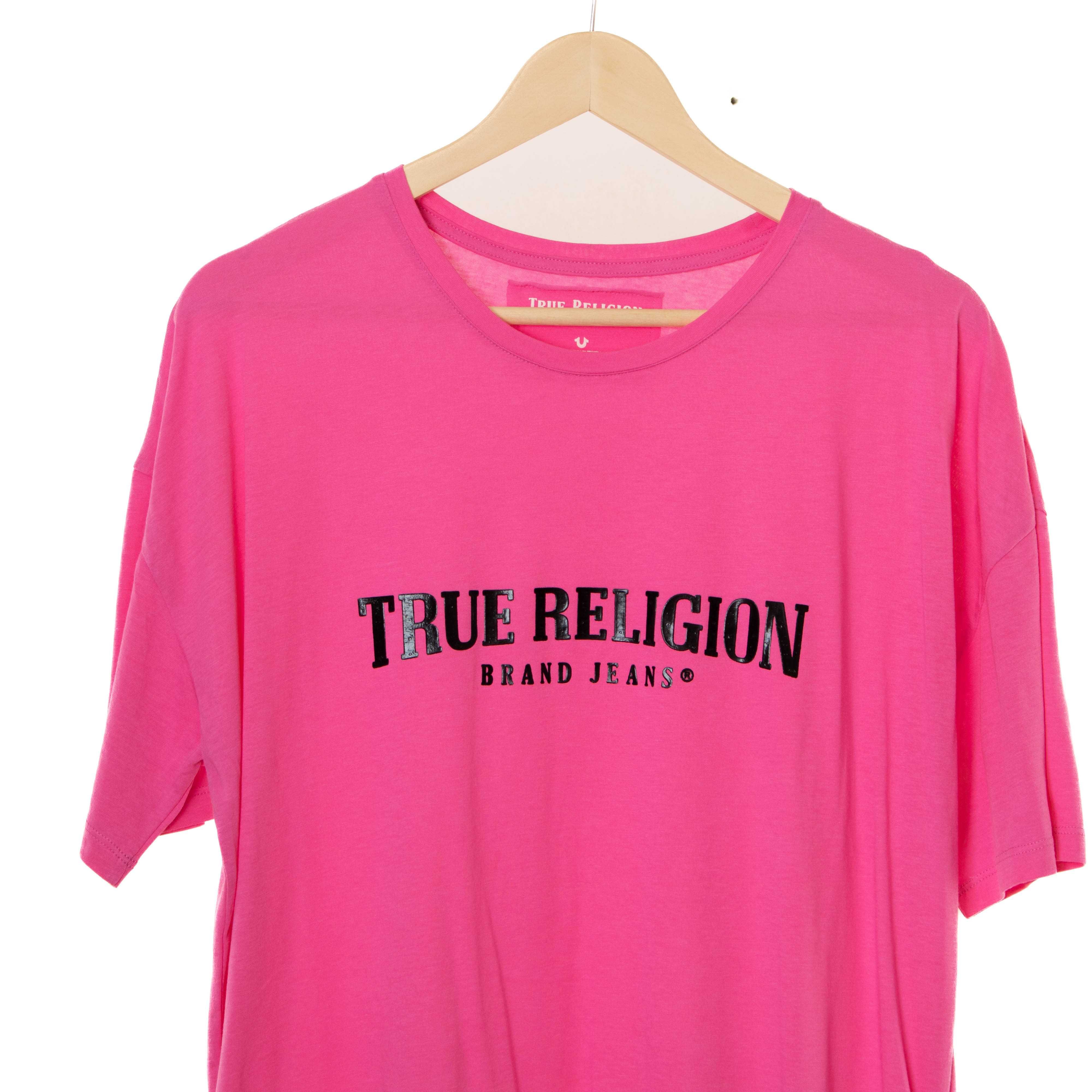 TRUE RELIGION Мъжка розова тениска размер L